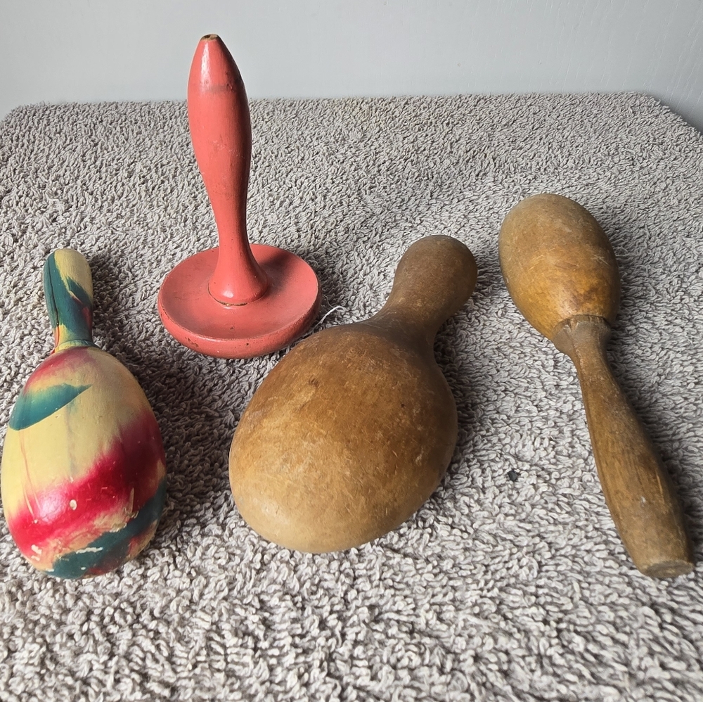 Vintage Four Wooden Sock Darners - Picture 9 of 9